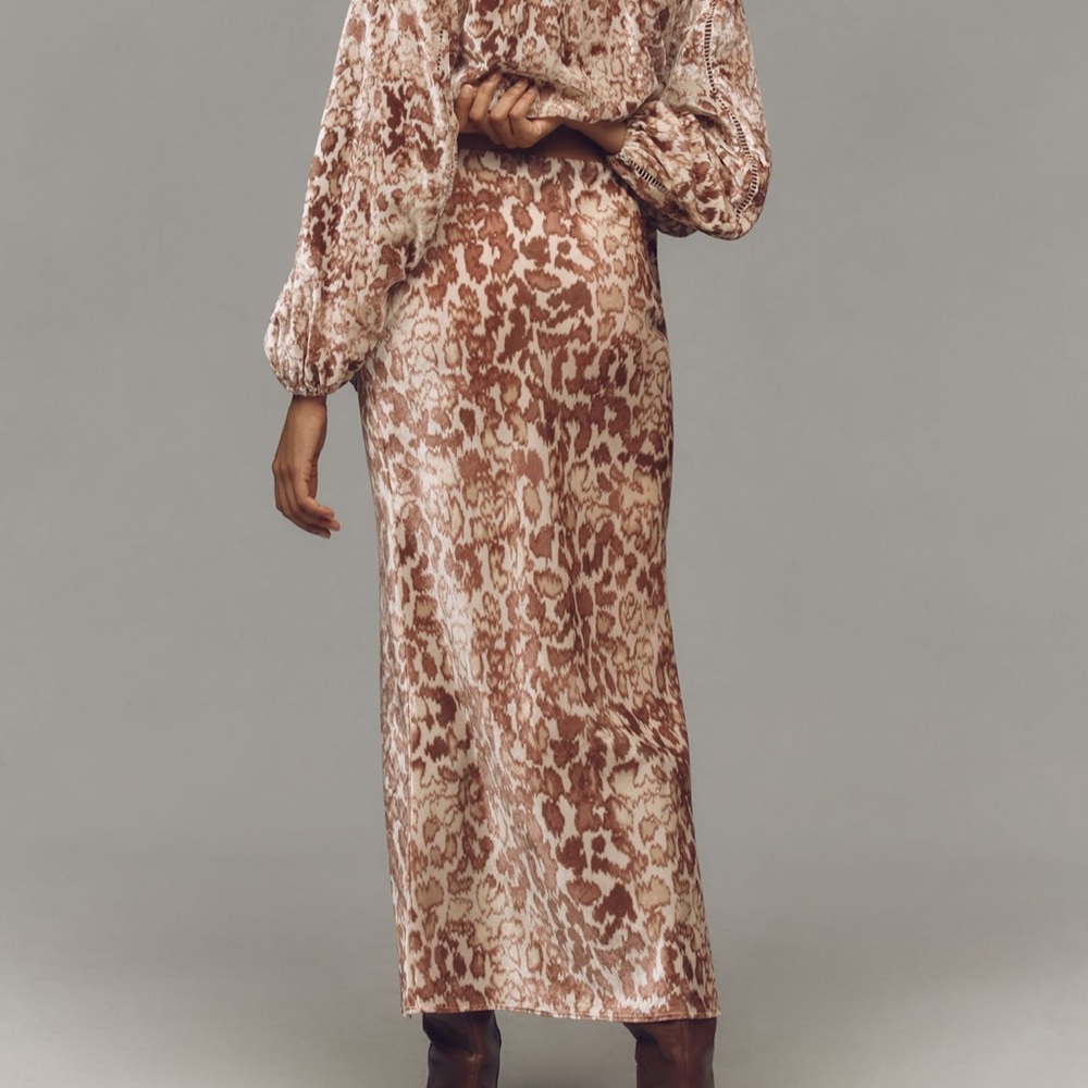 *Anthropologie The Tilda Maxi Slip Skirt: Velvet Edition - Picture 4 of 5